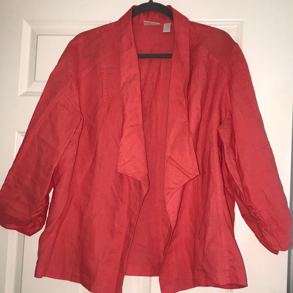 CHICOS pretty pink blazer PLUS SIZE